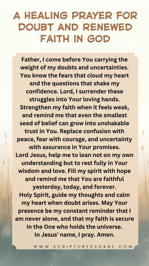 Doubt and Renewed Faith in God