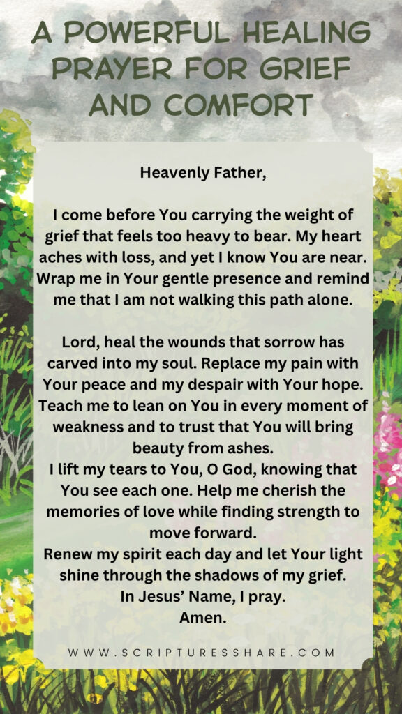 A Powerful Healing Prayer For Grief and Comfort 
