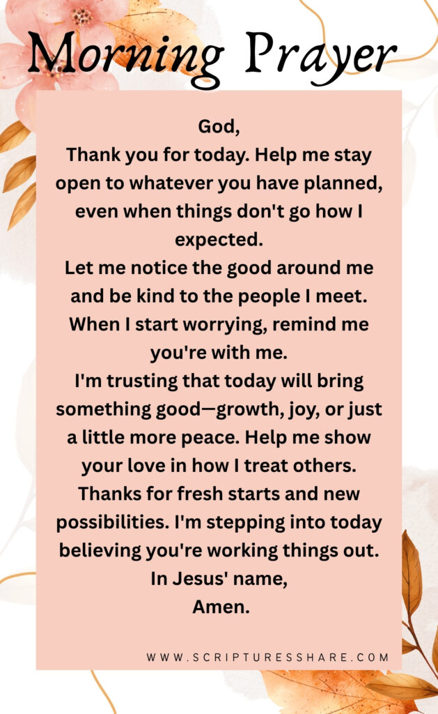 Morning Prayer for Joyful New Possibilities and Fresh Blessings