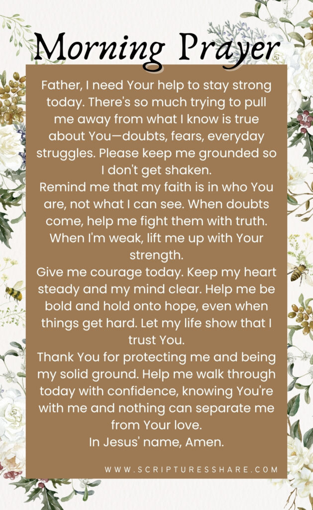 Morning Prayer to Stand Firm in Faith Every Day