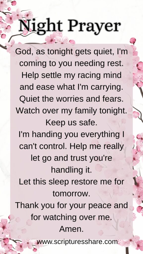 Night Prayer For Peaceful Rest