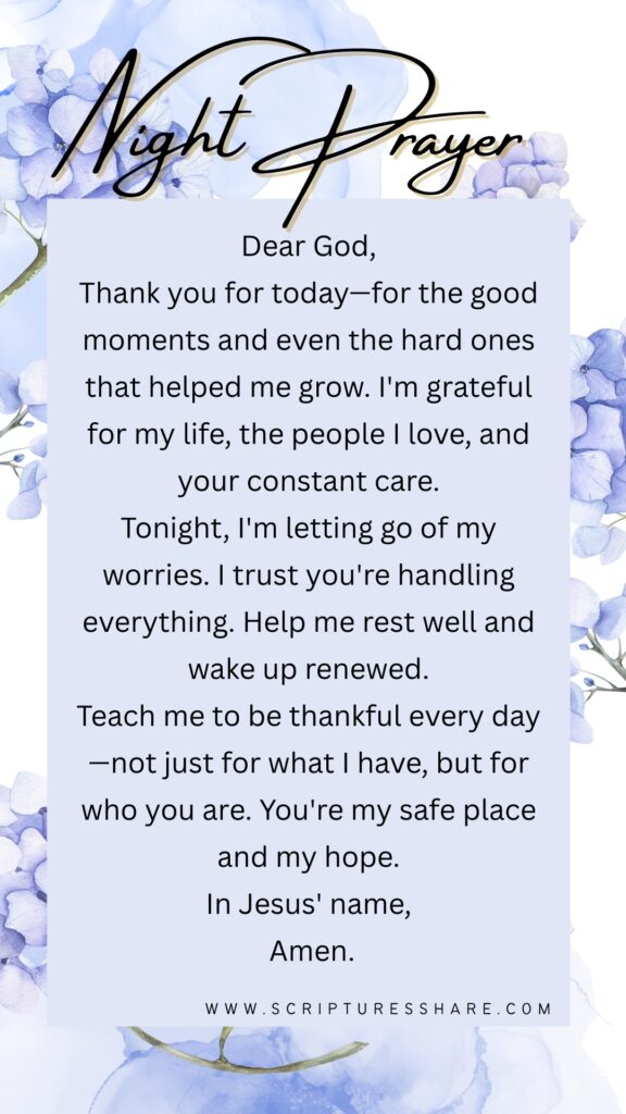 Evening Prayer for a Heart Overflowing With Gratitude