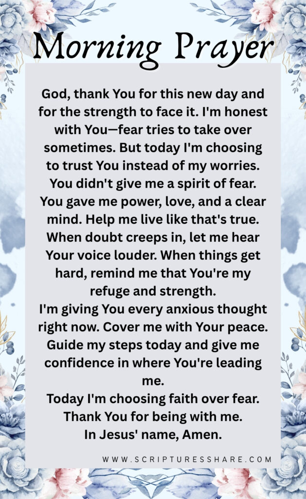 Powerful Morning Prayer to Start the Day Without Fear and Doubt