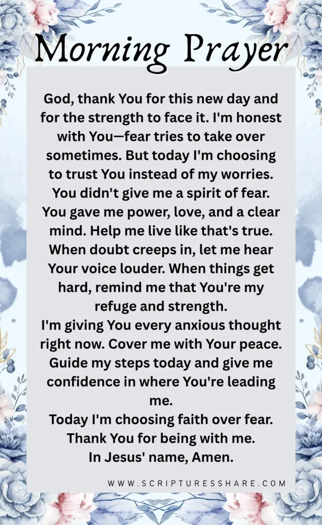 Powerful Morning Prayer to Start the Day Without Fear and Doubt