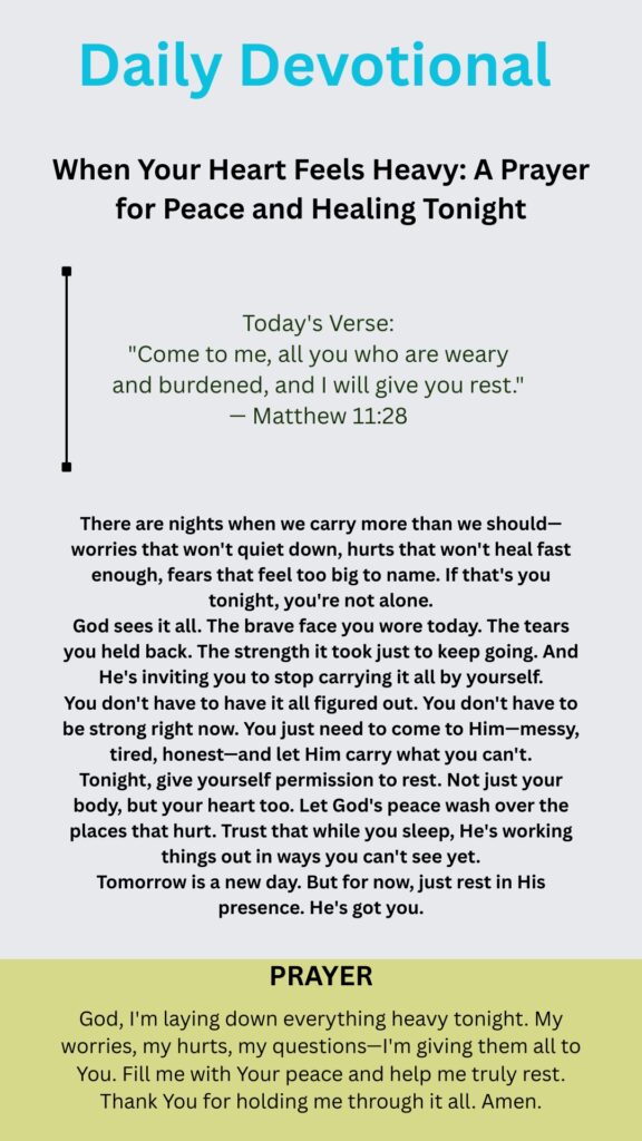 Powerful Night Prayer for Emotional Healing and Inner Peace