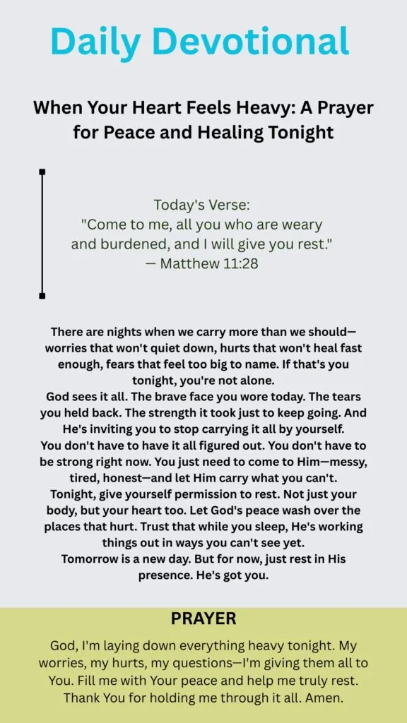Powerful Night Prayer for Emotional Healing and Inner Peace