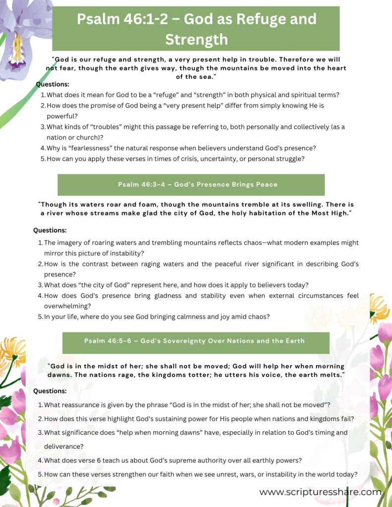 Psalm 461-2 – God as Refuge and Strength