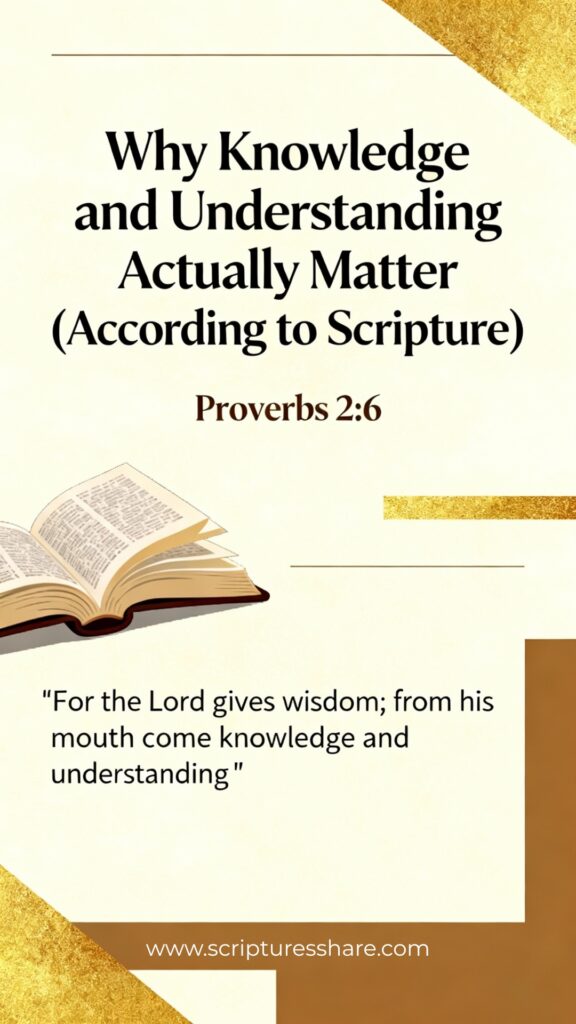 The Importance of Knowledge and Understanding in Scripture