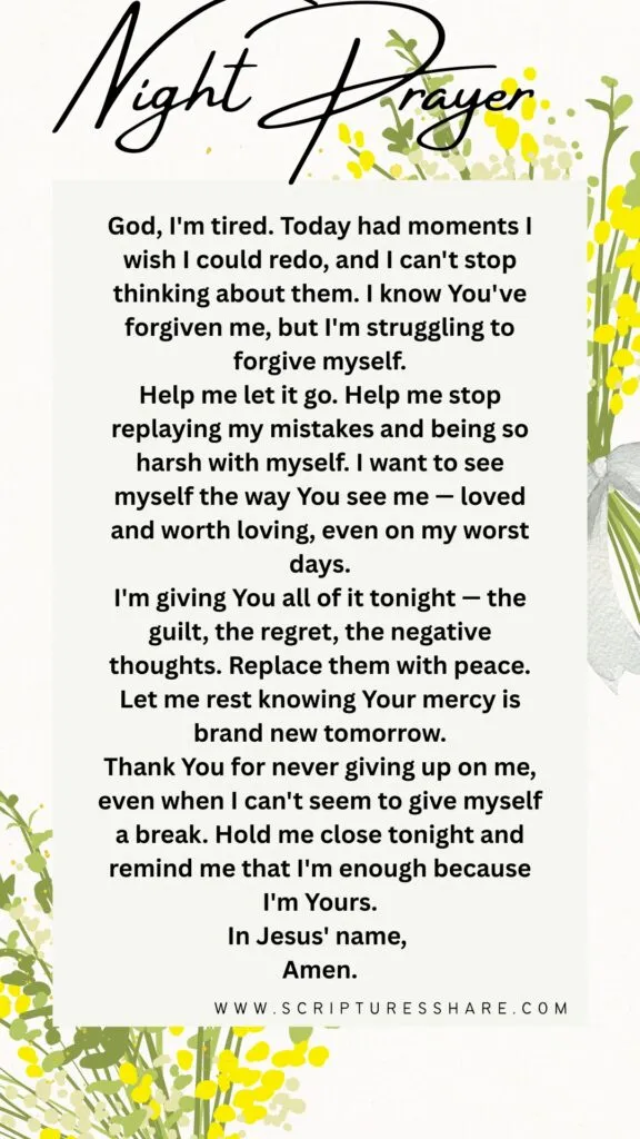 Prayer to Forgive Yourself