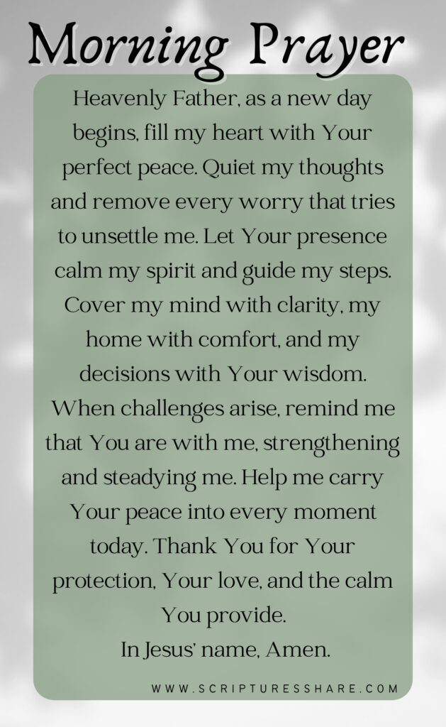 Begin Your Day with Peace