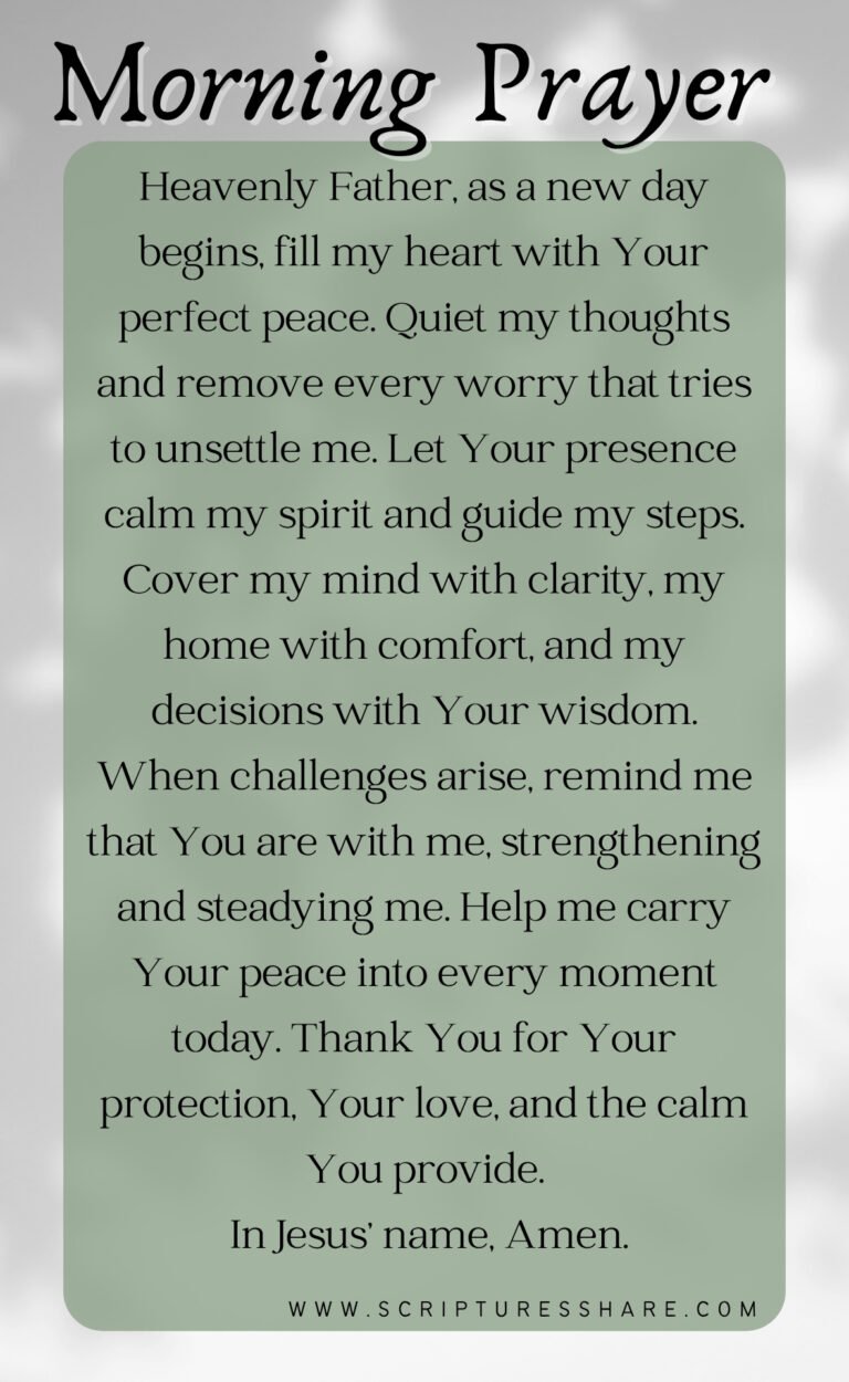 Begin Your Day With Peace: A Powerful Morning Prayer For Calmness