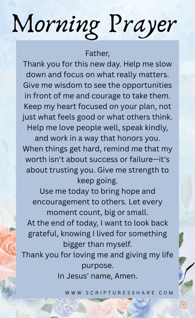 Prayer for Purposeful Living