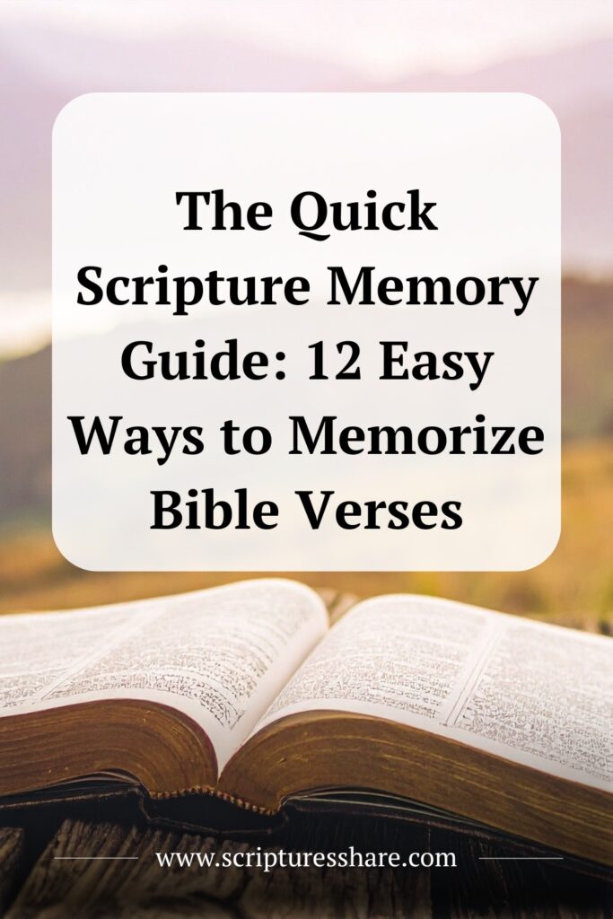How to Memorize Short Bible Verses Easily