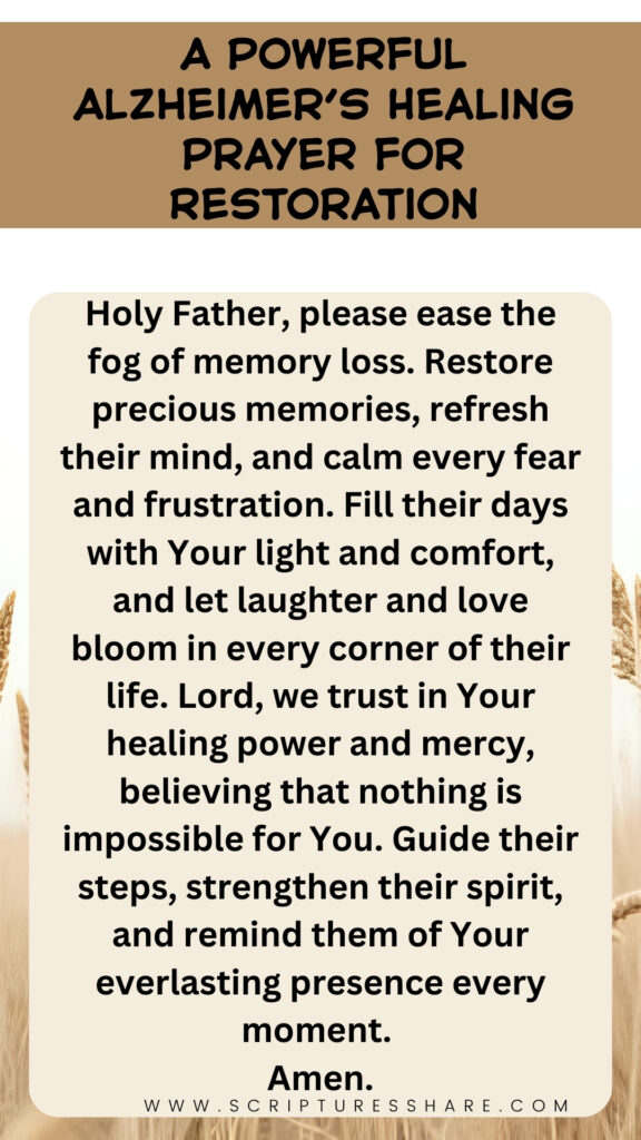 Prayer for Restoration