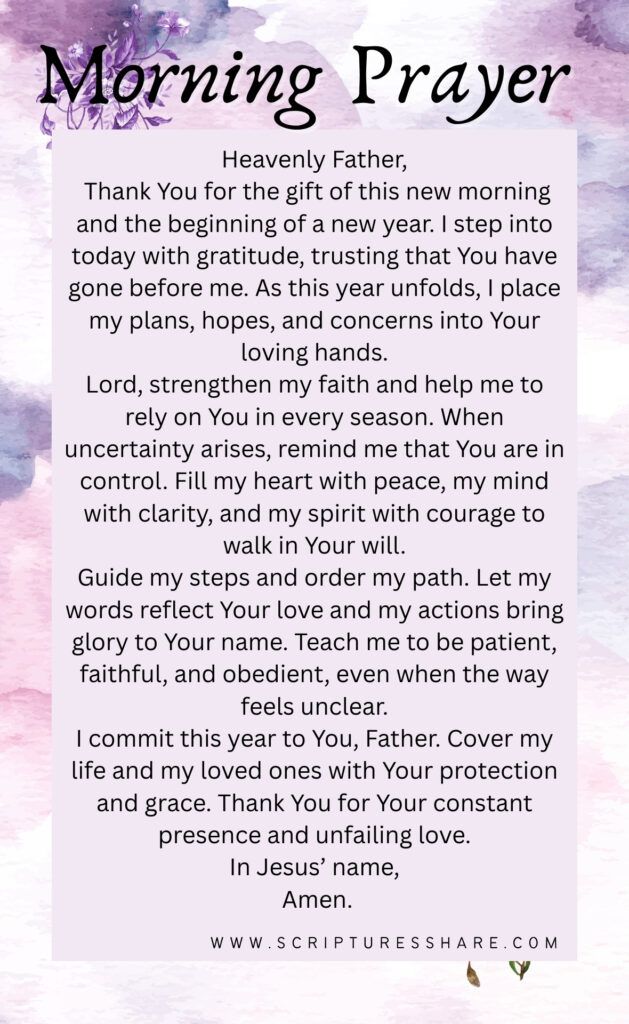 Prayer to Begin the Year