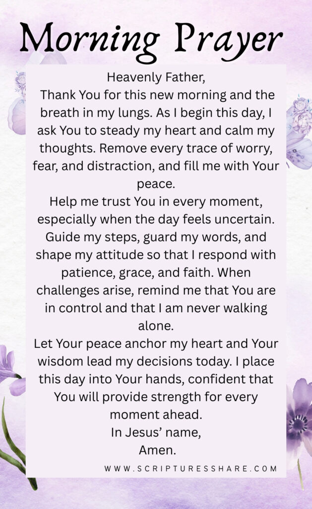 Prayer for a Steady Heart