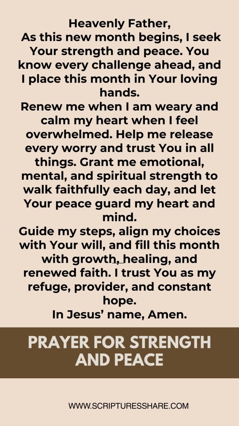 Prayer For Strength And Peace: Finding God’s Calm And Courage
