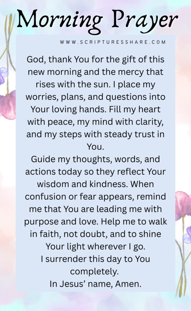 Sunrise Prayer for Trust