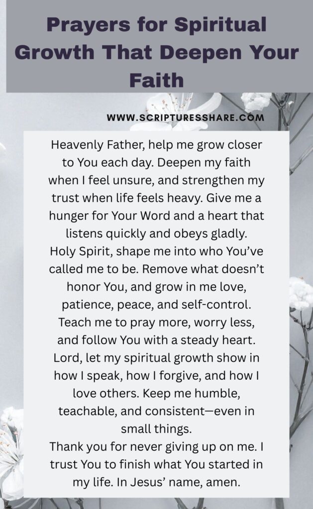 Prayers for Spiritual Growth