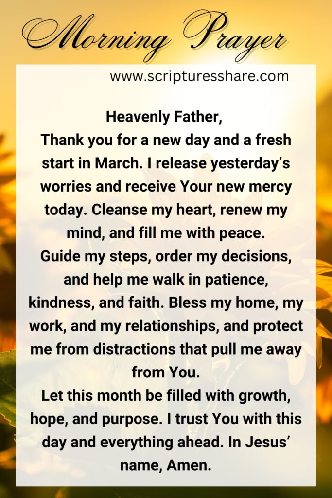 Morning Prayer for a Fresh Start